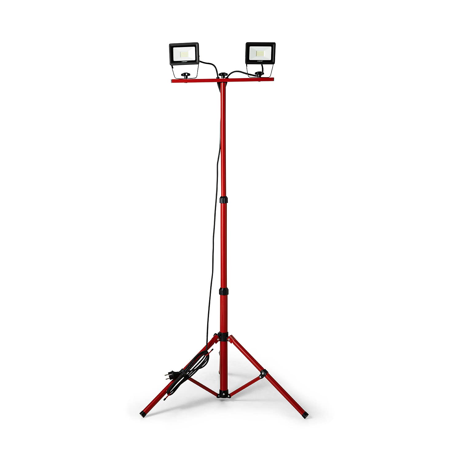 Velamp Light Pad 2X20W Proiettore LED su Treppiede 40 W, Rosso, 3 unità