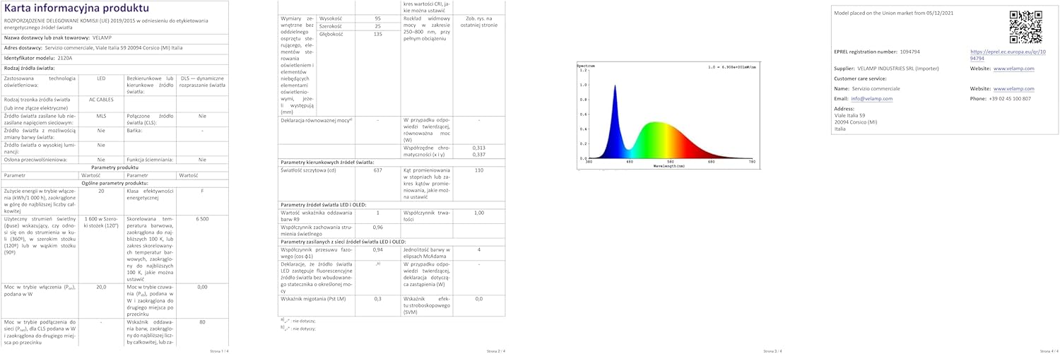 Velamp Light Pad 2X20W Proiettore LED su Treppiede 40 W, Rosso, 3 unità - immagine 14
