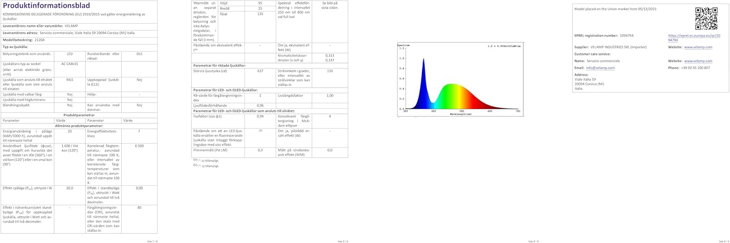 Velamp Light Pad 2X20W Proiettore LED su Treppiede 40 W, Rosso, 3 unità - immagine 15