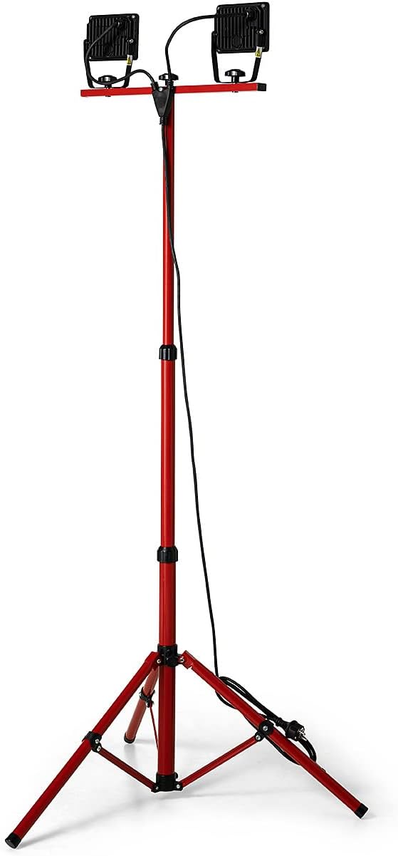 Velamp Light Pad 2X20W Proiettore LED su Treppiede 40 W, Rosso, 3 unità - immagine 5