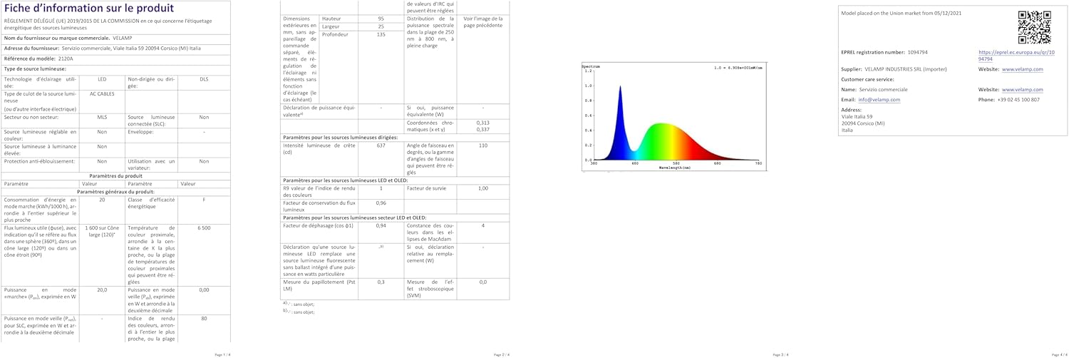 Velamp Light Pad 2X20W Proiettore LED su Treppiede 40 W, Rosso, 3 unità - immagine 8