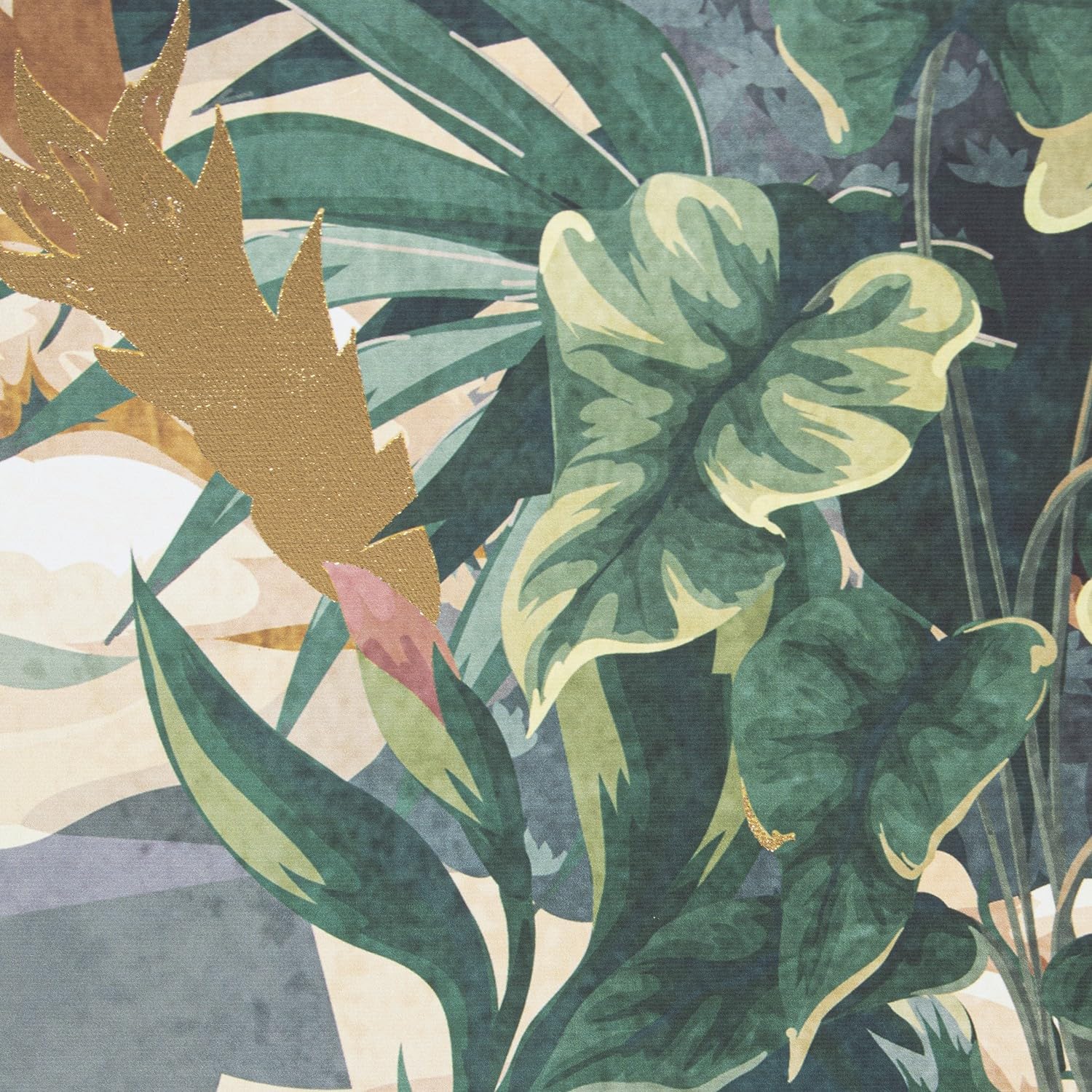 DRW Quadro Tela con Cornice Dorata Uccelli e Giungla - immagine 2