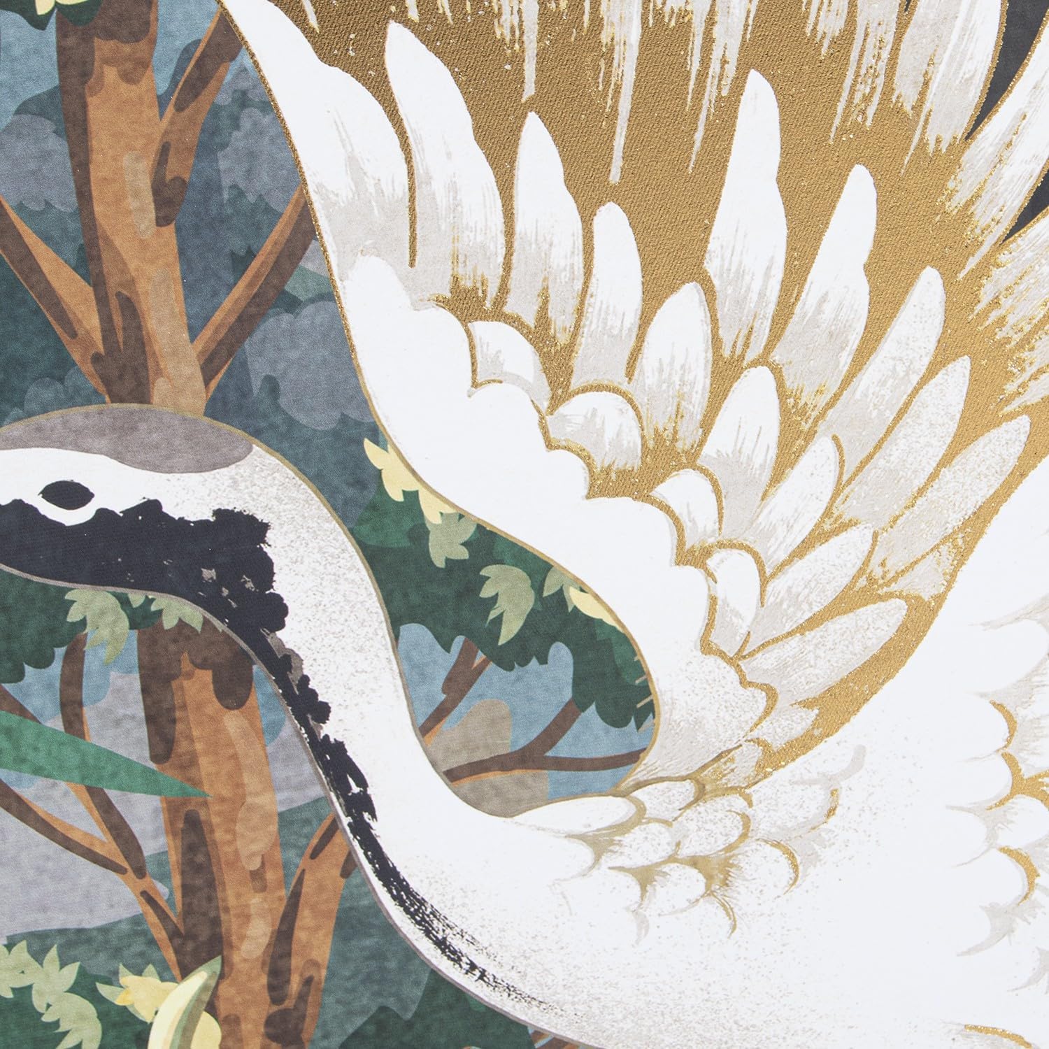 DRW Quadro Tela con Cornice Dorata Uccelli e Giungla - immagine 3