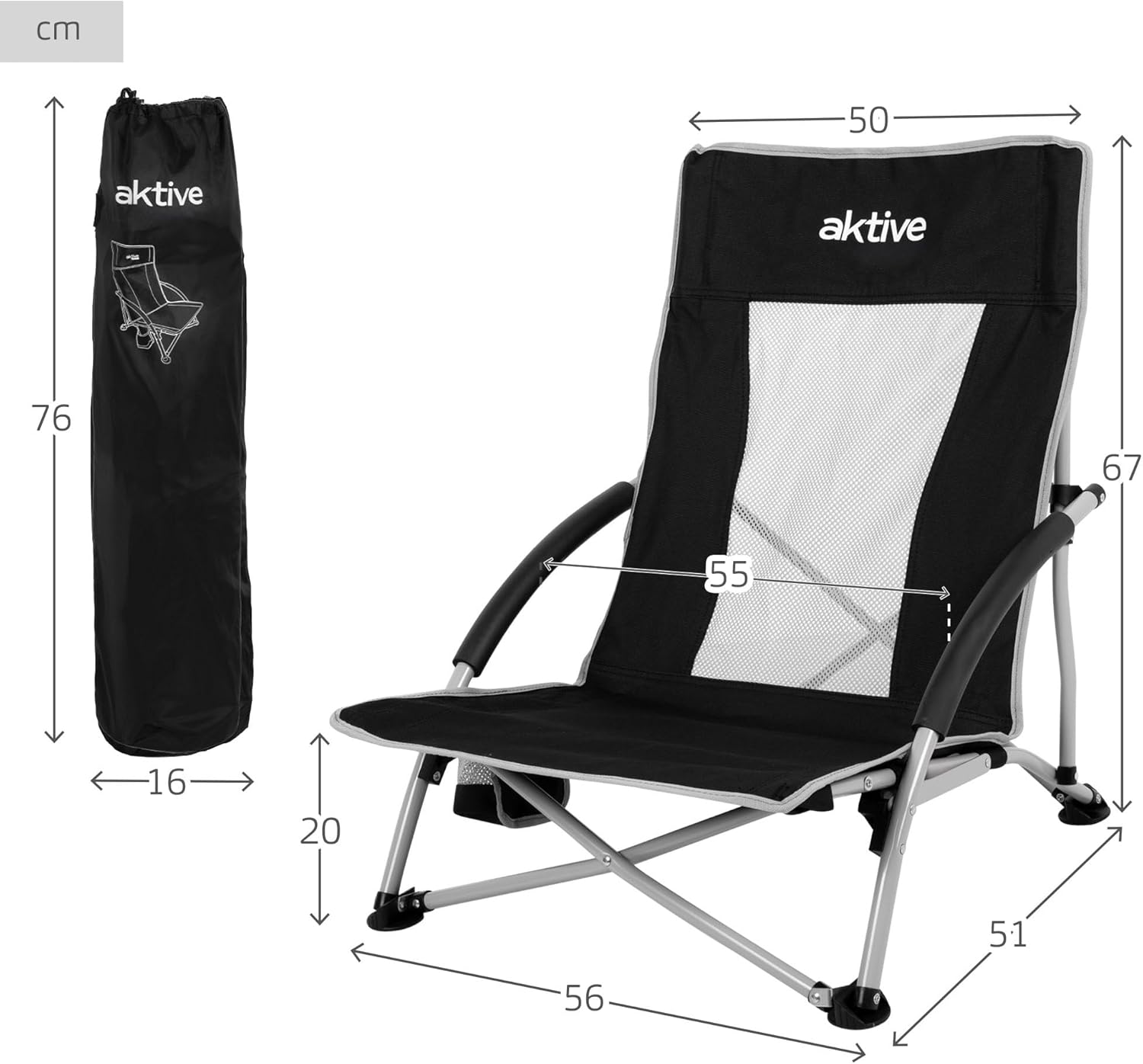 Aktive Sedie Pieghevoli da Campeggio (4 pz) - immagine 3