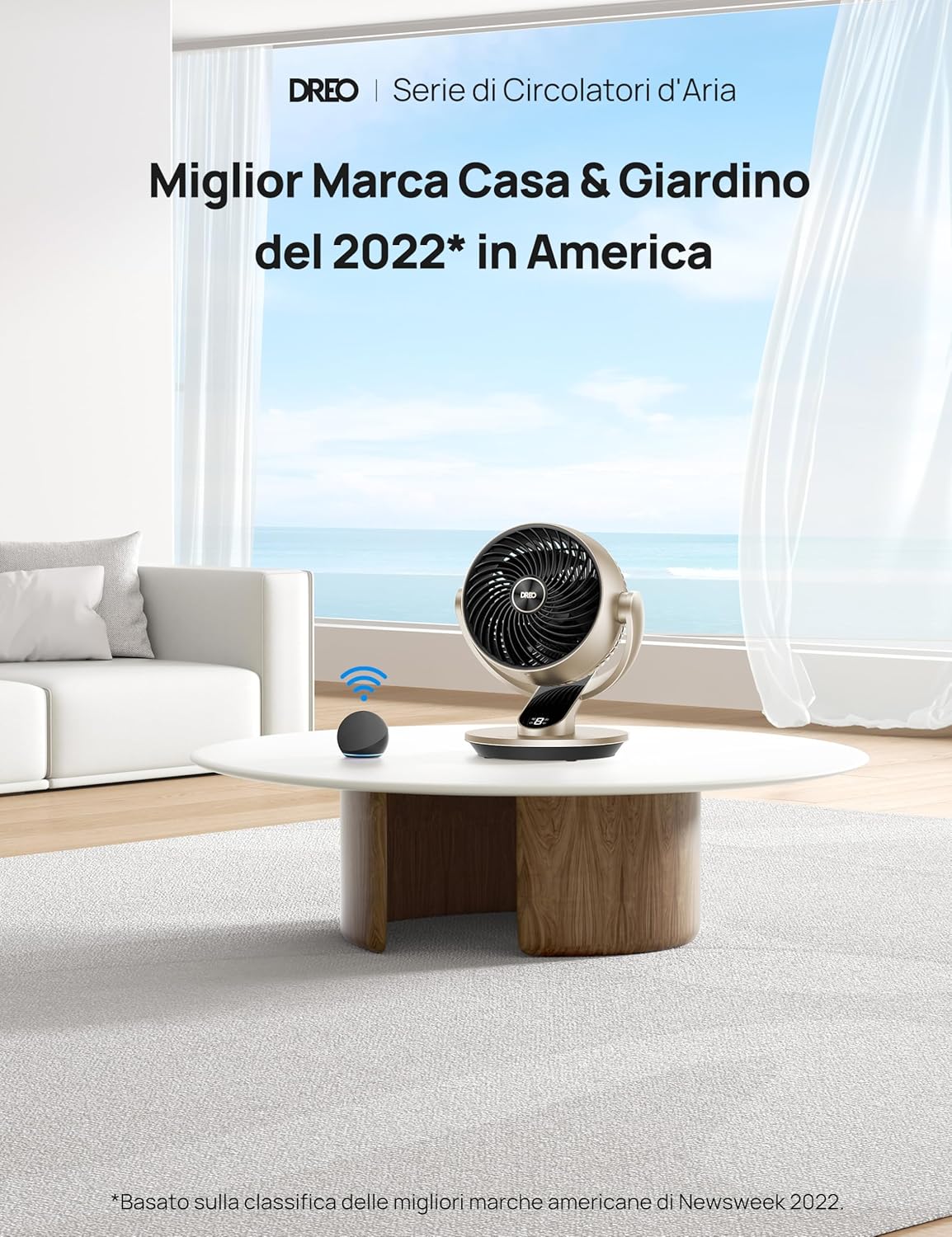 Dreo Lynx S - Ventilatore da Tavolo Smart 28dB, Argento - immagine 2