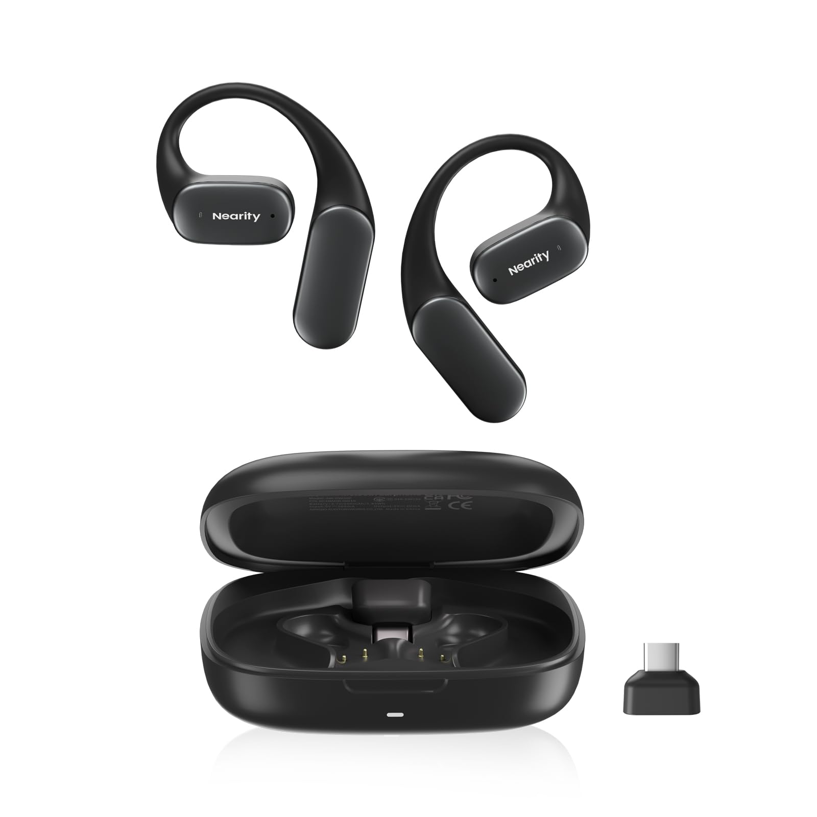 Nearity MemPod Fit 2 - Cuffie Bluetooth Open Ear, Nero