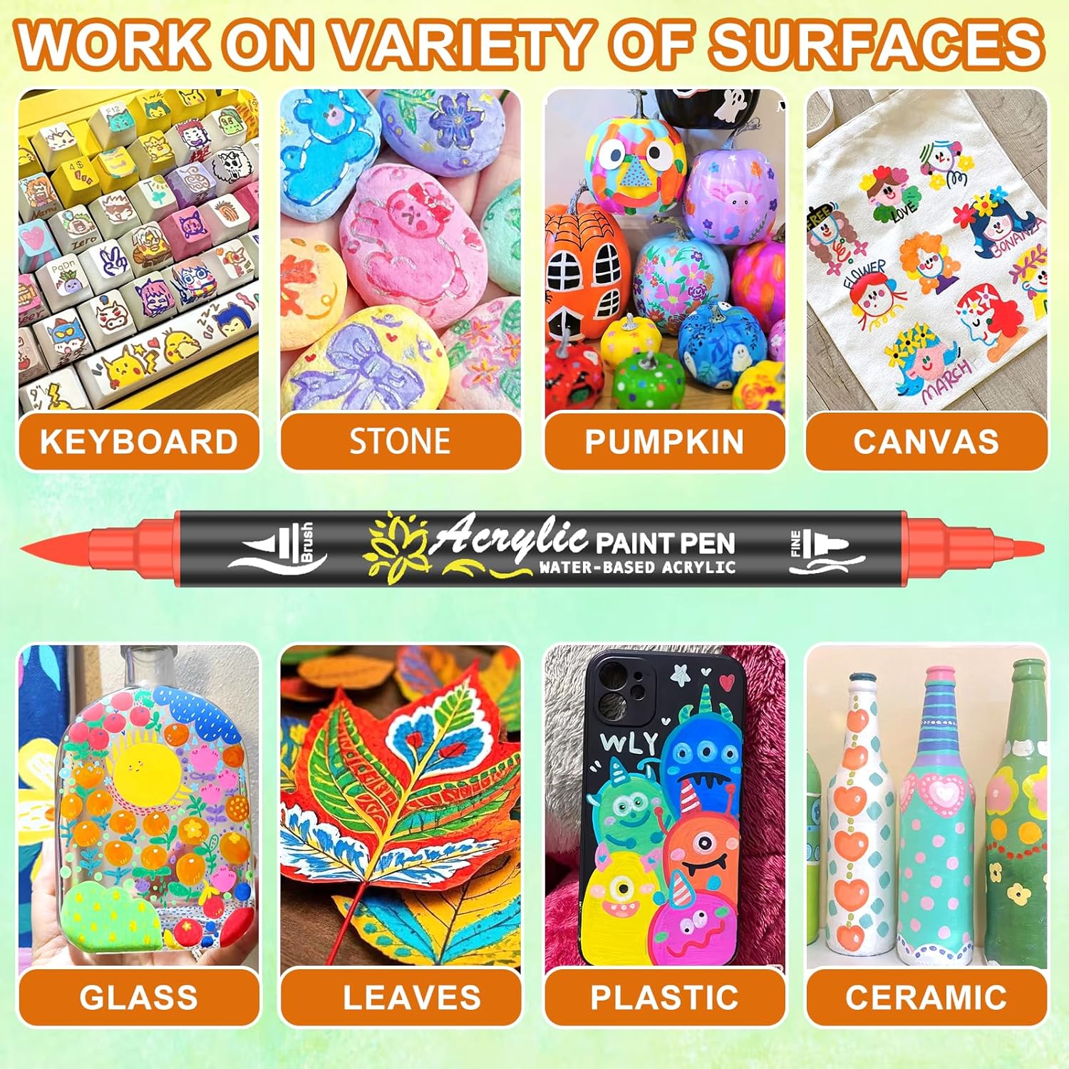 Set 60 Pennarelli Acrilici Doppia Punta - immagine 5