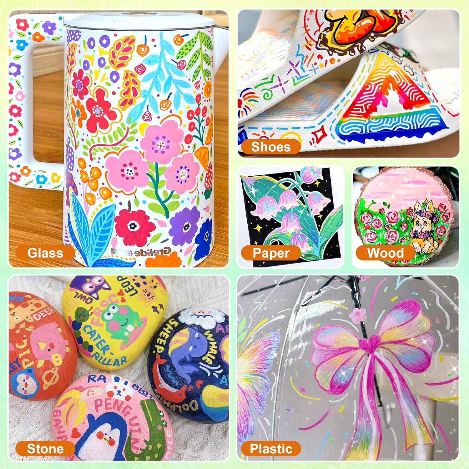 Set 60 Pennarelli Acrilici Doppia Punta - immagine 6