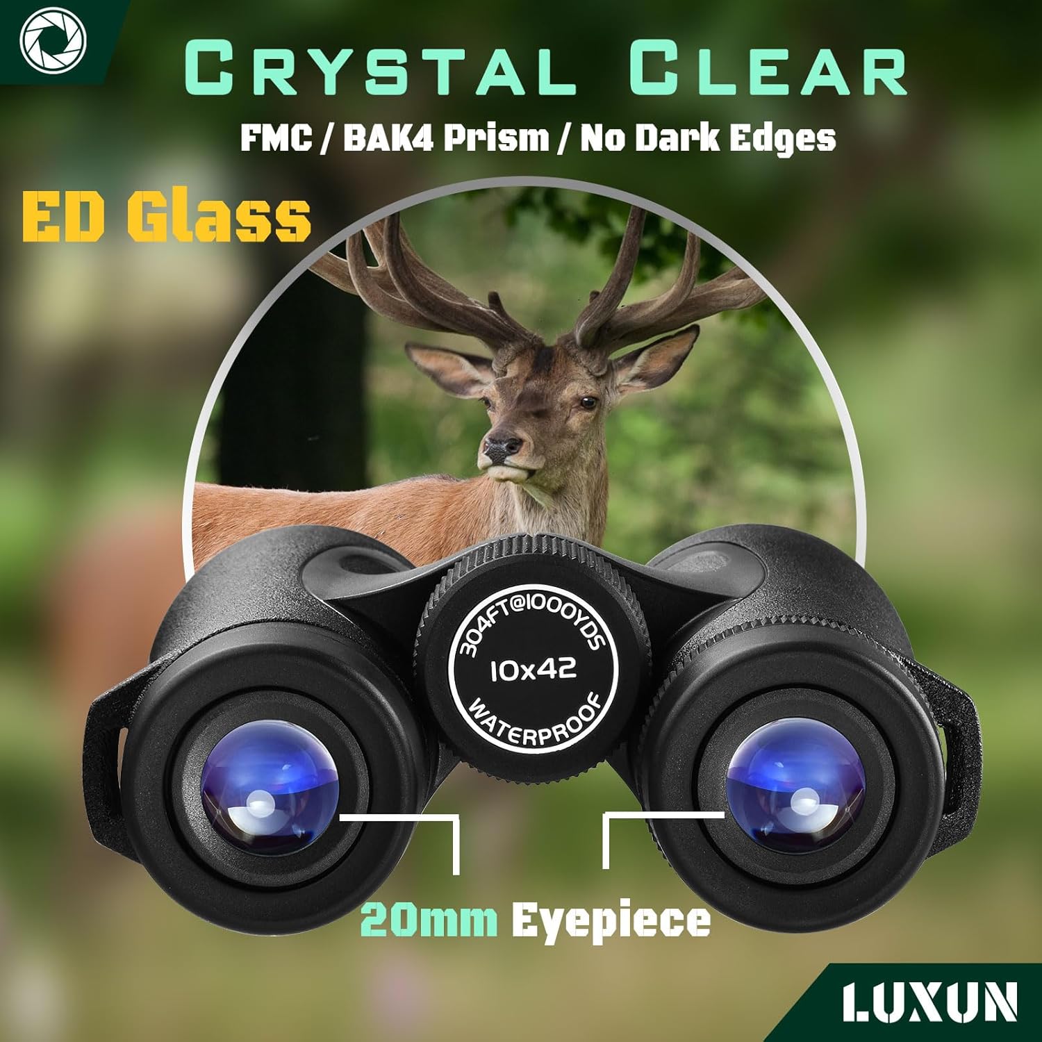 Binocolo LUXURY Luxun 10x42 ED - Nero - immagine 4