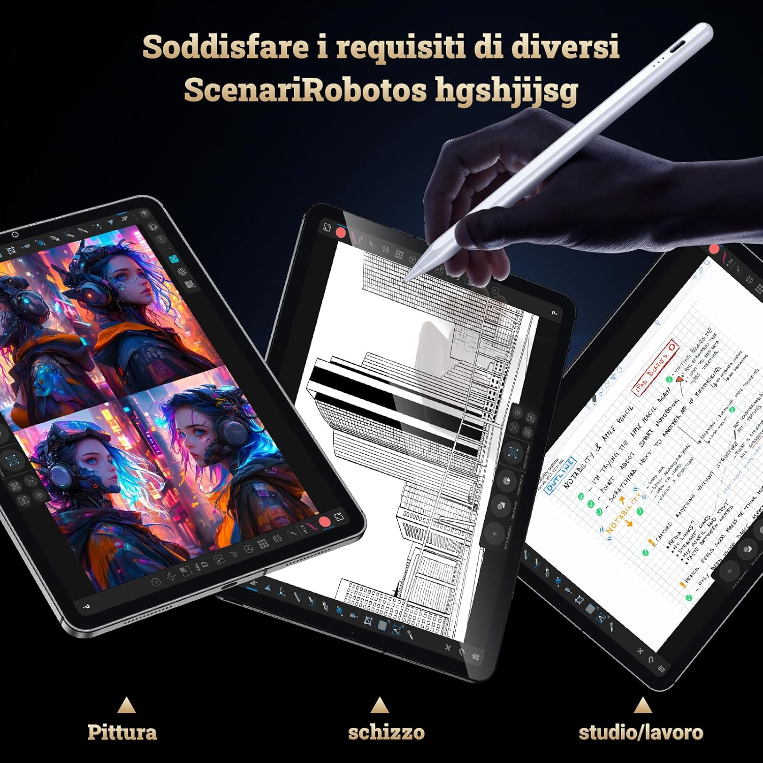 Bazo Penna Compatibile con iPad 2018-2025 - immagine 7