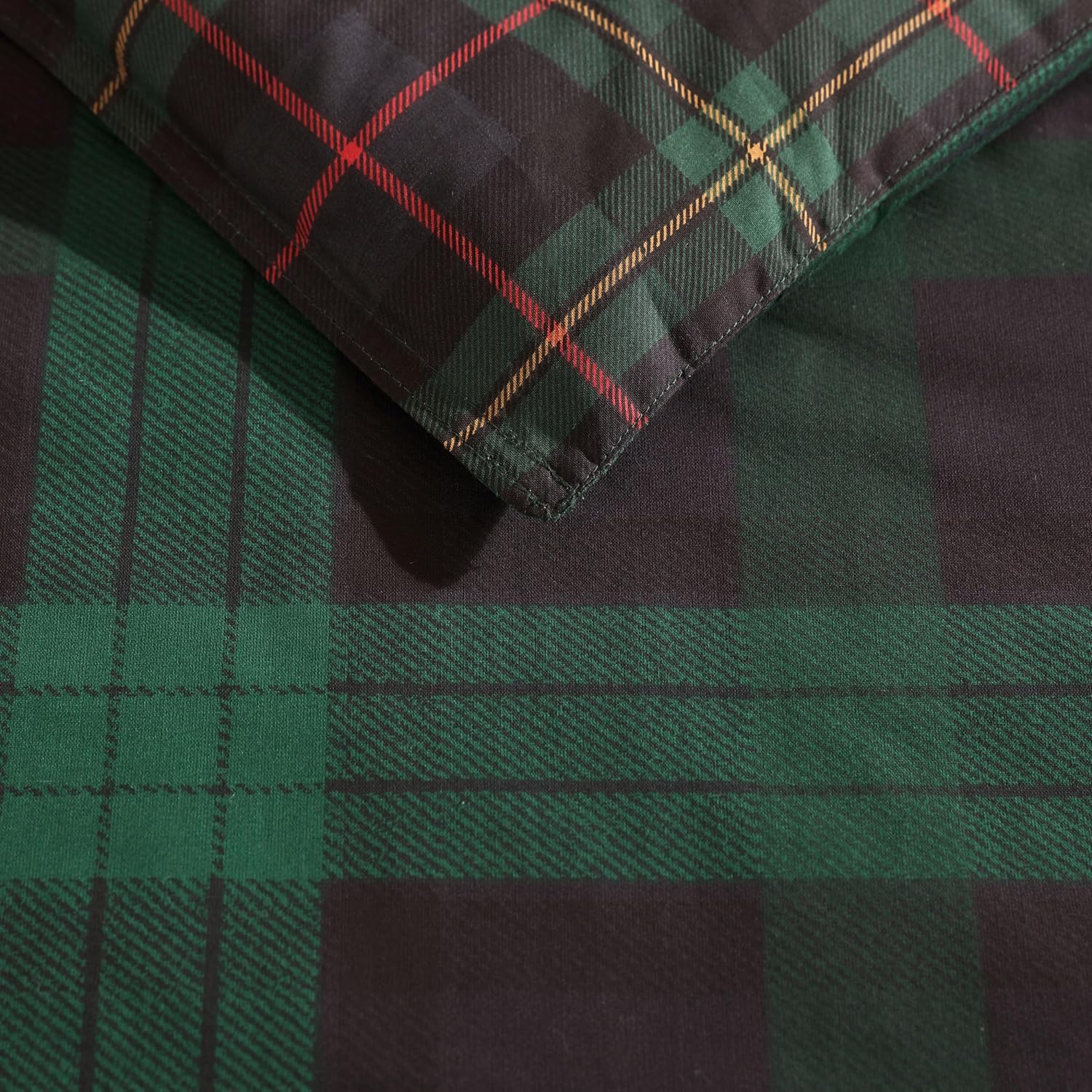 Eddie Bauer Set Copripiumino Queen Size - Verde Tartan - immagine 3