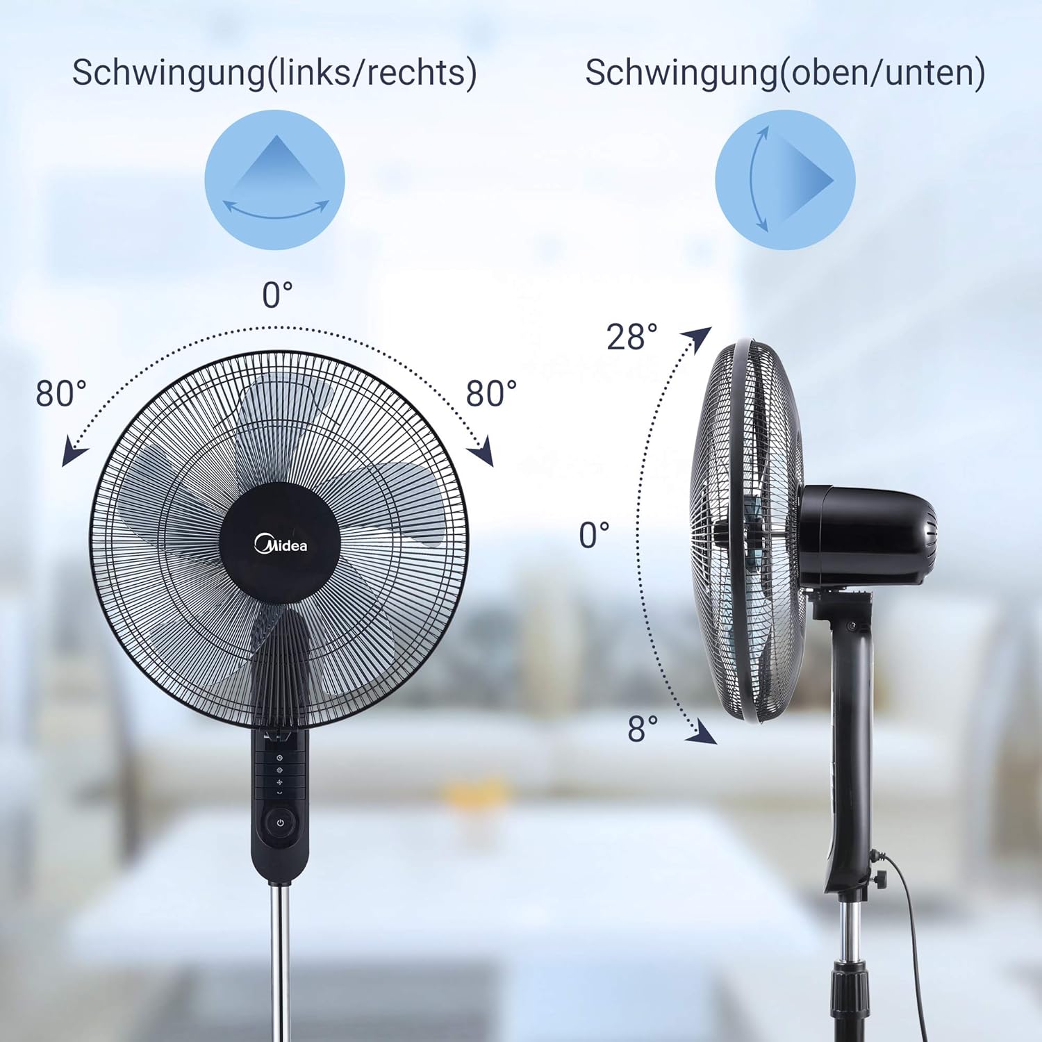 Midea FS40-15FR Ventilatore Silenzioso 55W - immagine 5