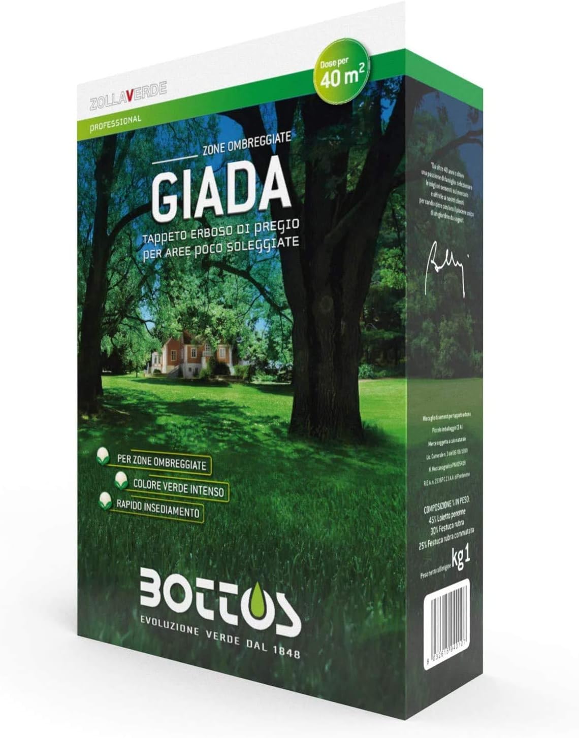 Bottos GIADA - Sementi Tappeto Erboso 1Kg (40mq) - immagine 1