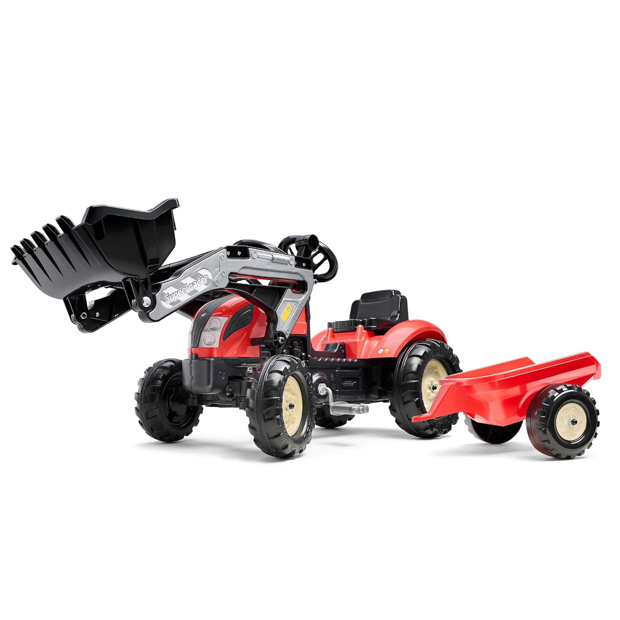 Falk Tractopala a Pedali Kiddy Farm Rosso