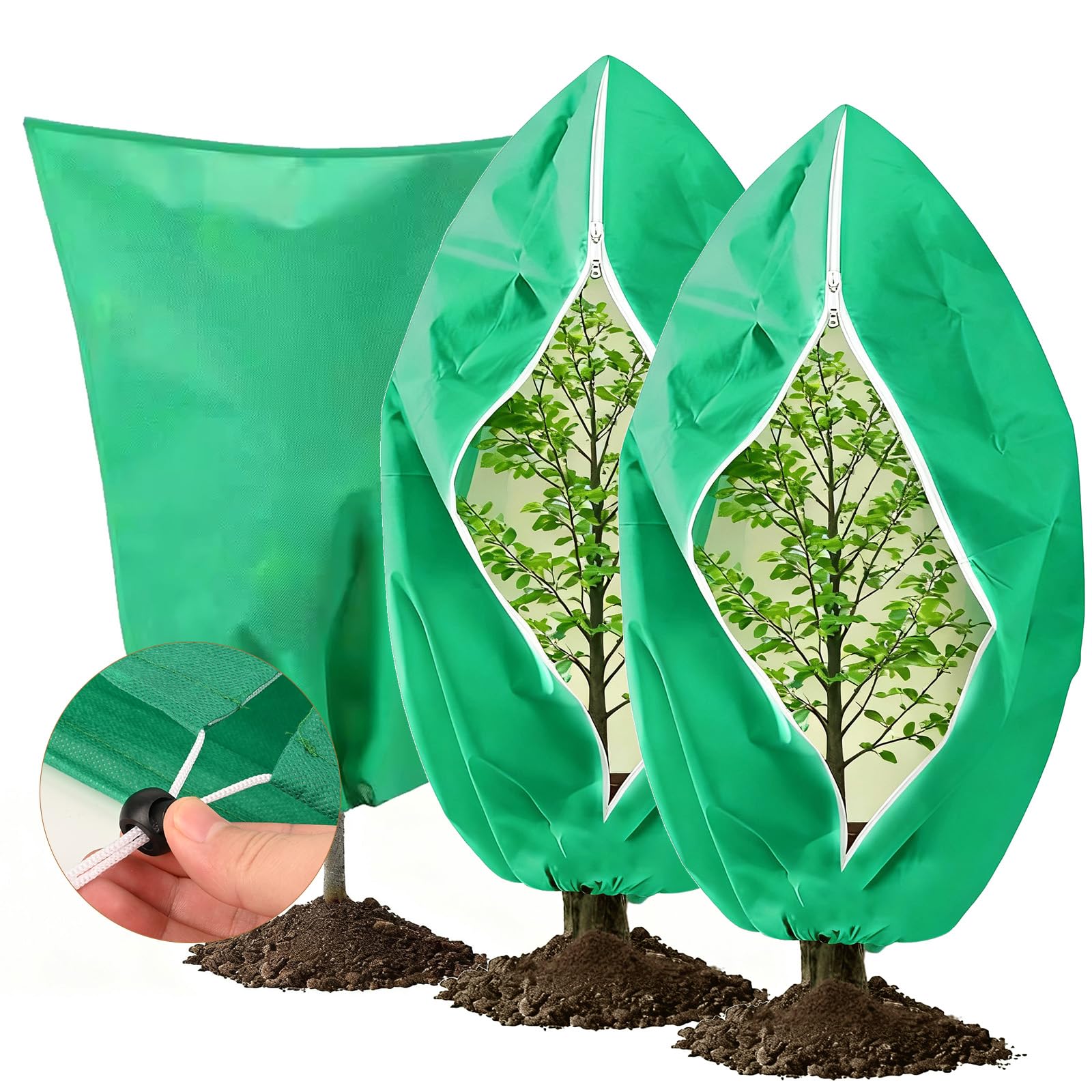 Telo Antigelo per Piante 120x180 cm, Verde (3 pz)