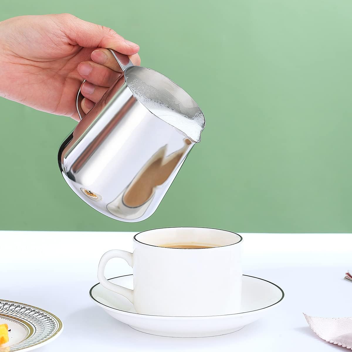 Kyraton Brocca per Schiuma di Latte 350ml - Argento - immagine 4