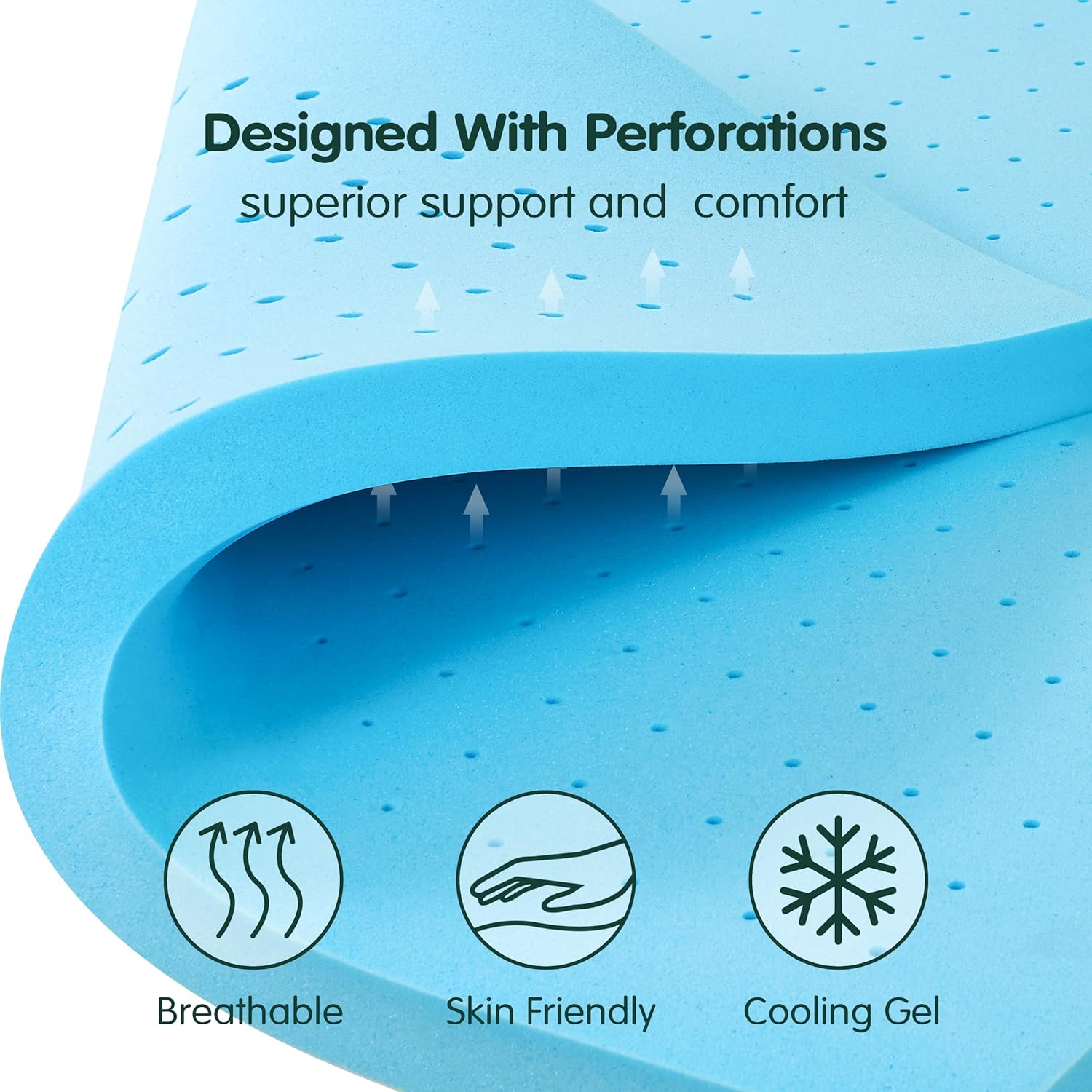 Chun Yi® Coprimaterasso Singolo Memory Foam 5 cm - immagine 3