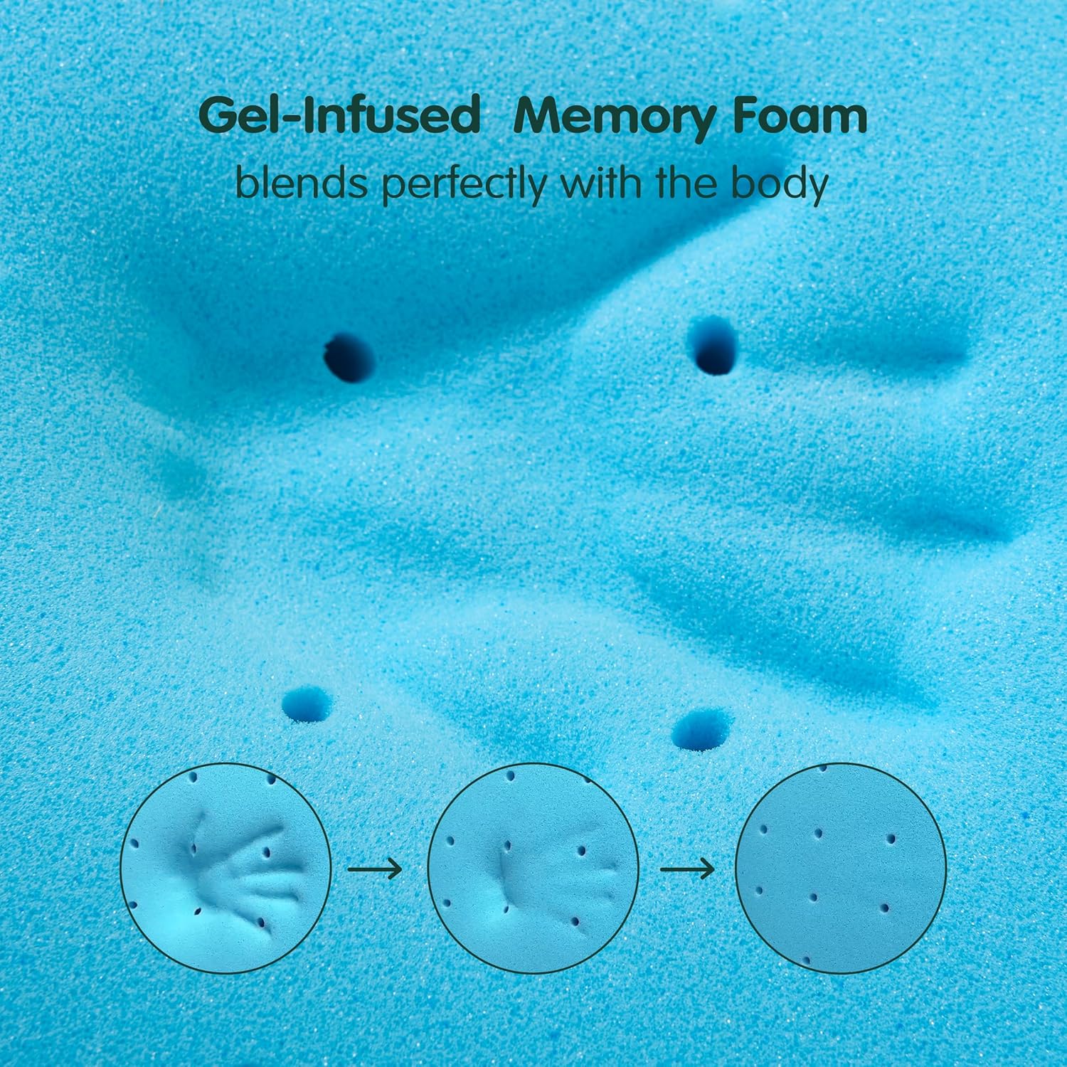 Chun Yi® Coprimaterasso Singolo Memory Foam 5 cm - immagine 4