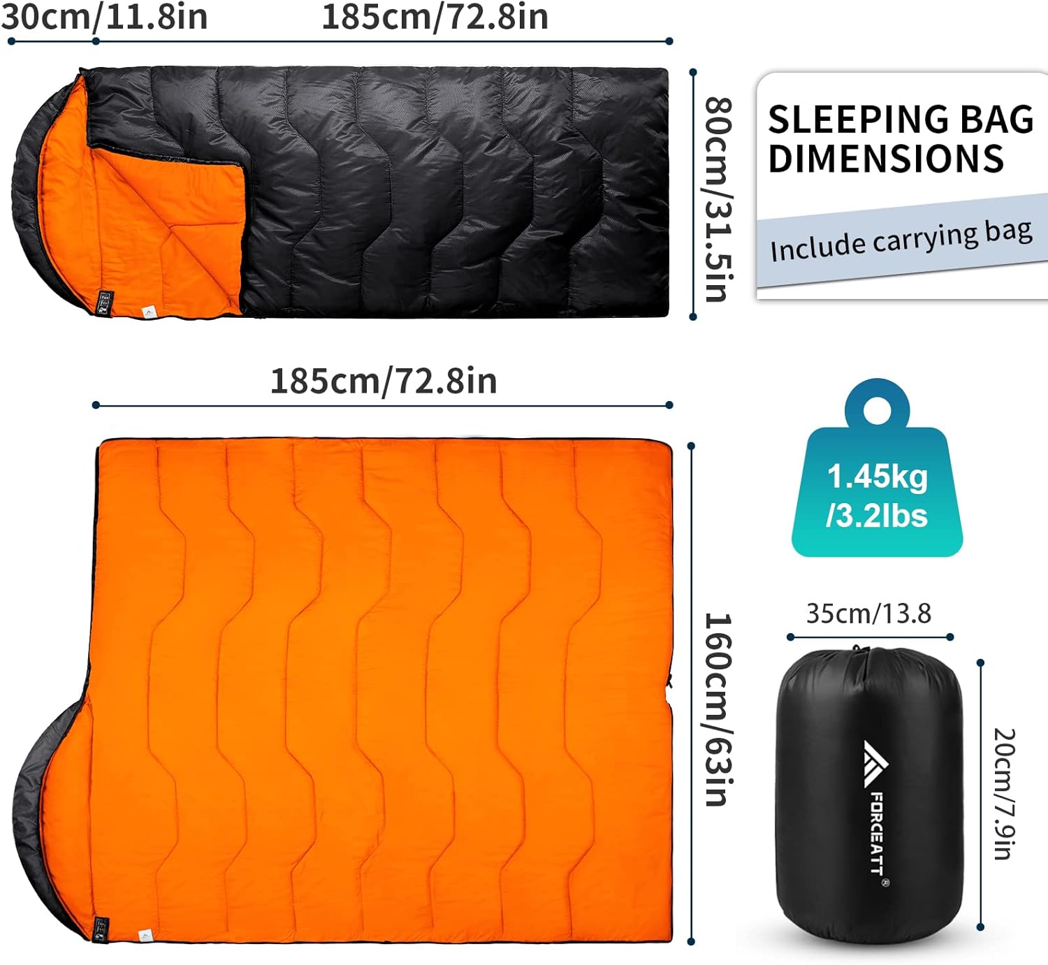 Forceatt Sacco a Pelo 4 Stagioni in Flanella - immagine 4