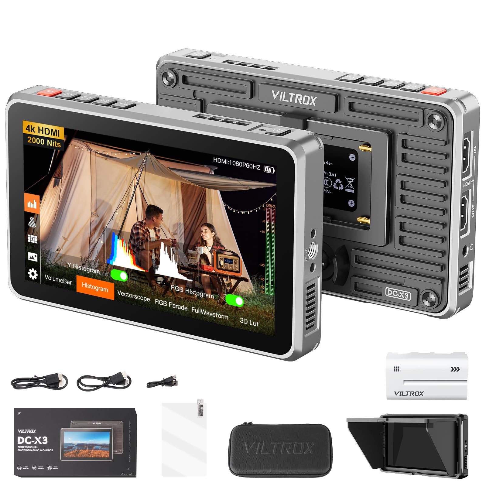 Viltrox DC-X3 - Monitor da Campo 6" Touchscreen 4K 2000nits