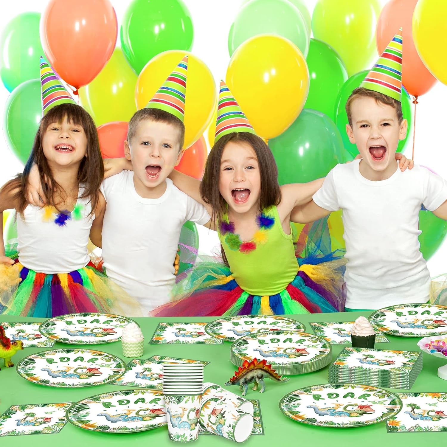 Bikasun 60 Pezzi Stoviglie per Dinosauro per 20 Ospiti - immagine 5