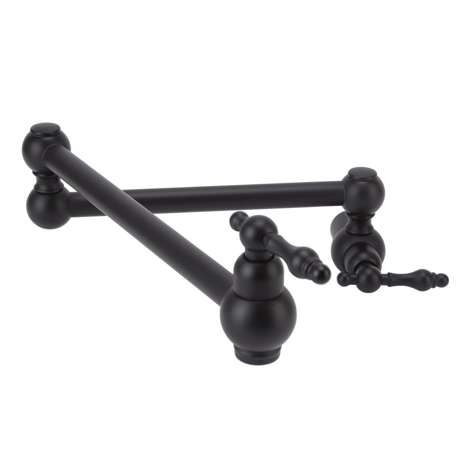 Rubinetto da Cucina a Parete Estensibile G1/2, Nero Opaco