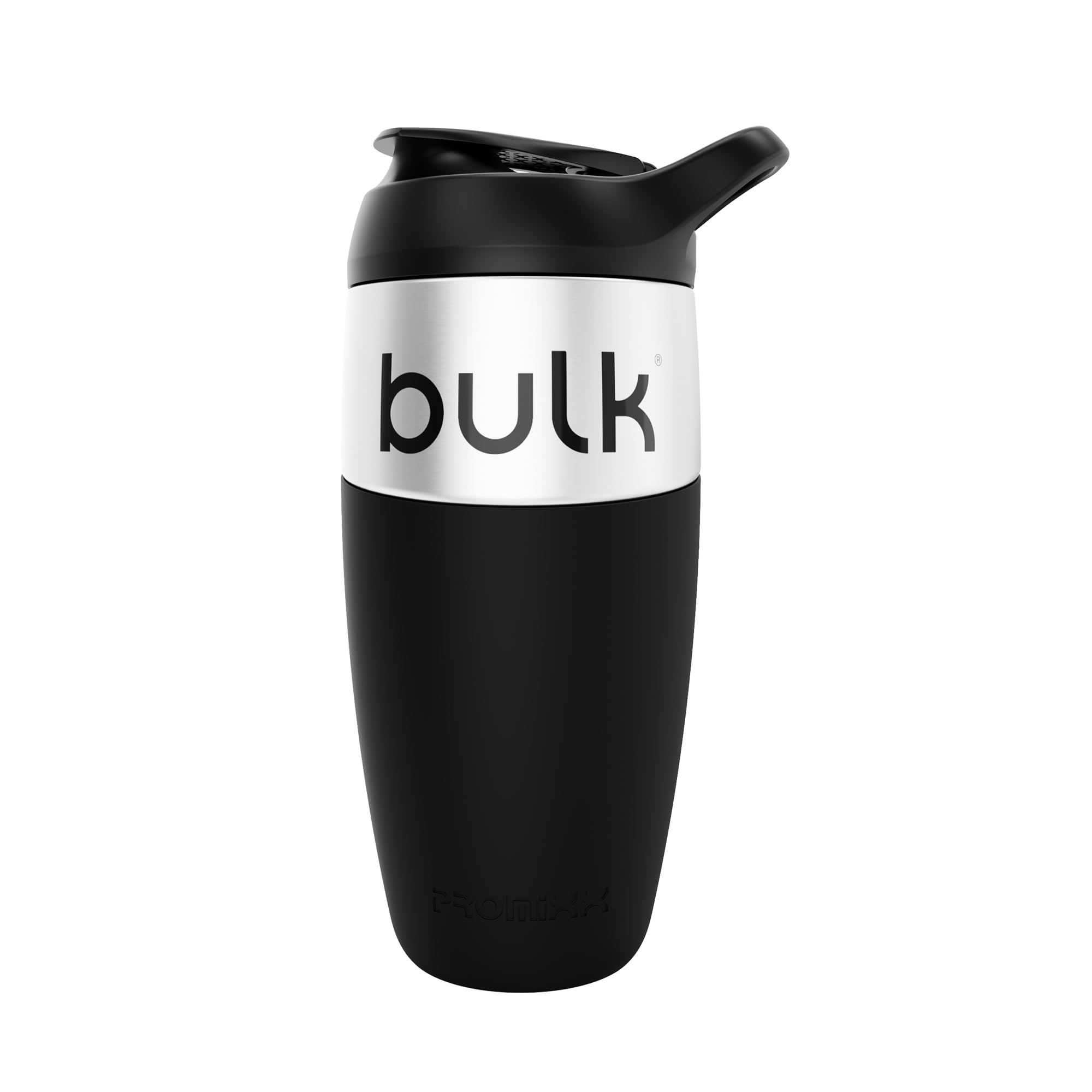 Bulk x Promixx Shaker Acciaio Inox 700ml, Nero