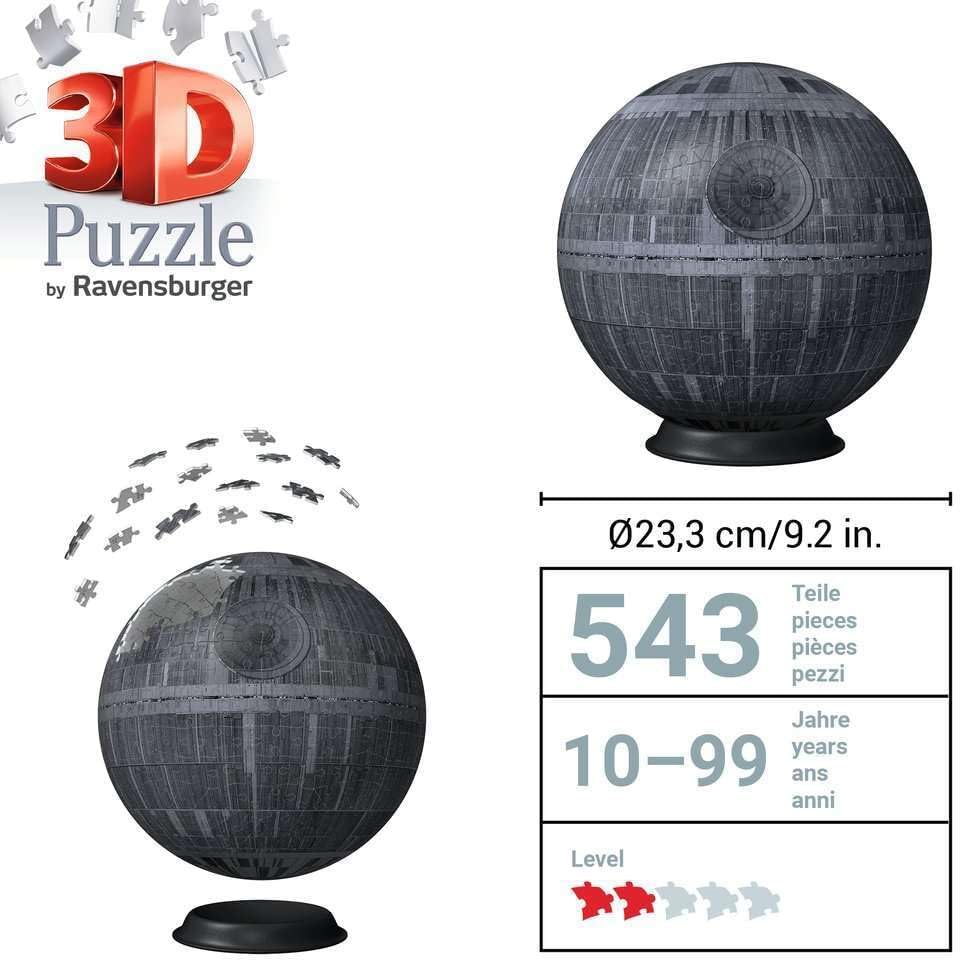 Ravensburger Puzzle 3D La Morte Nera Star Wars 540 Pezzi - immagine 5