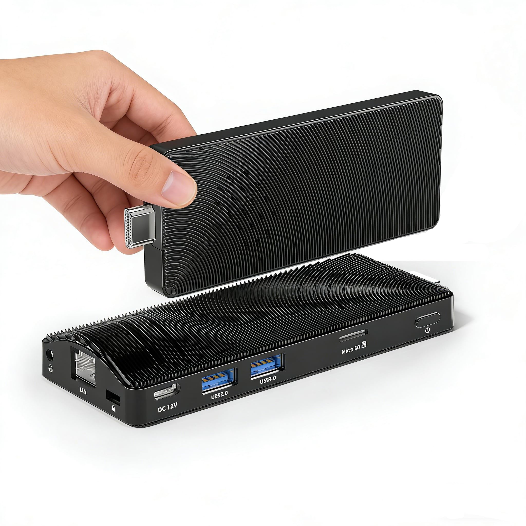 Mini PC Stick Fanless Intel Celeron J3455 4GB RAM 64GB