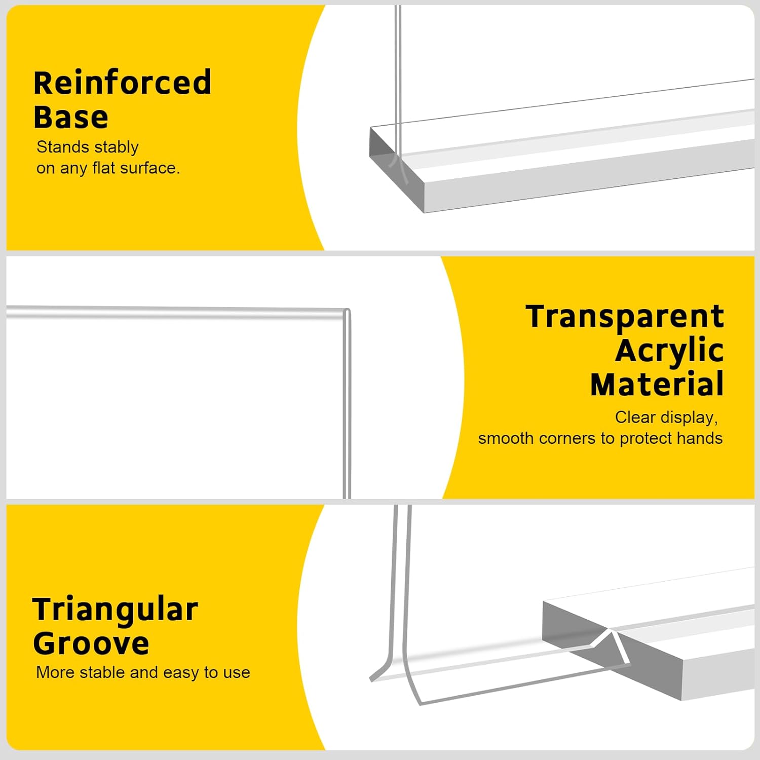 Cioxsoio 5 Pezzi Espositore Plexiglass A4 a T - immagine 4