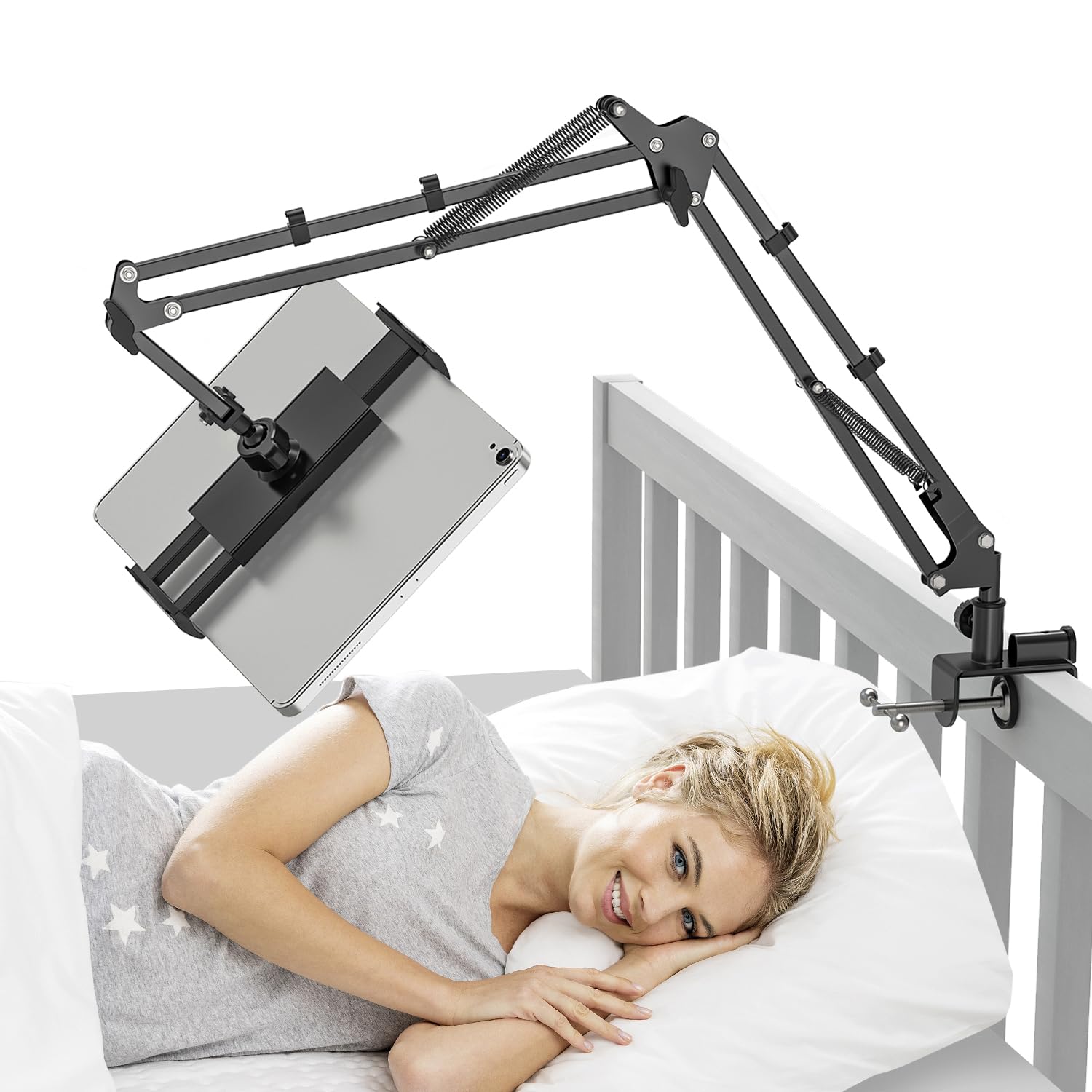 Juborui Porta Tablet da Letto con Braccio in Alluminio