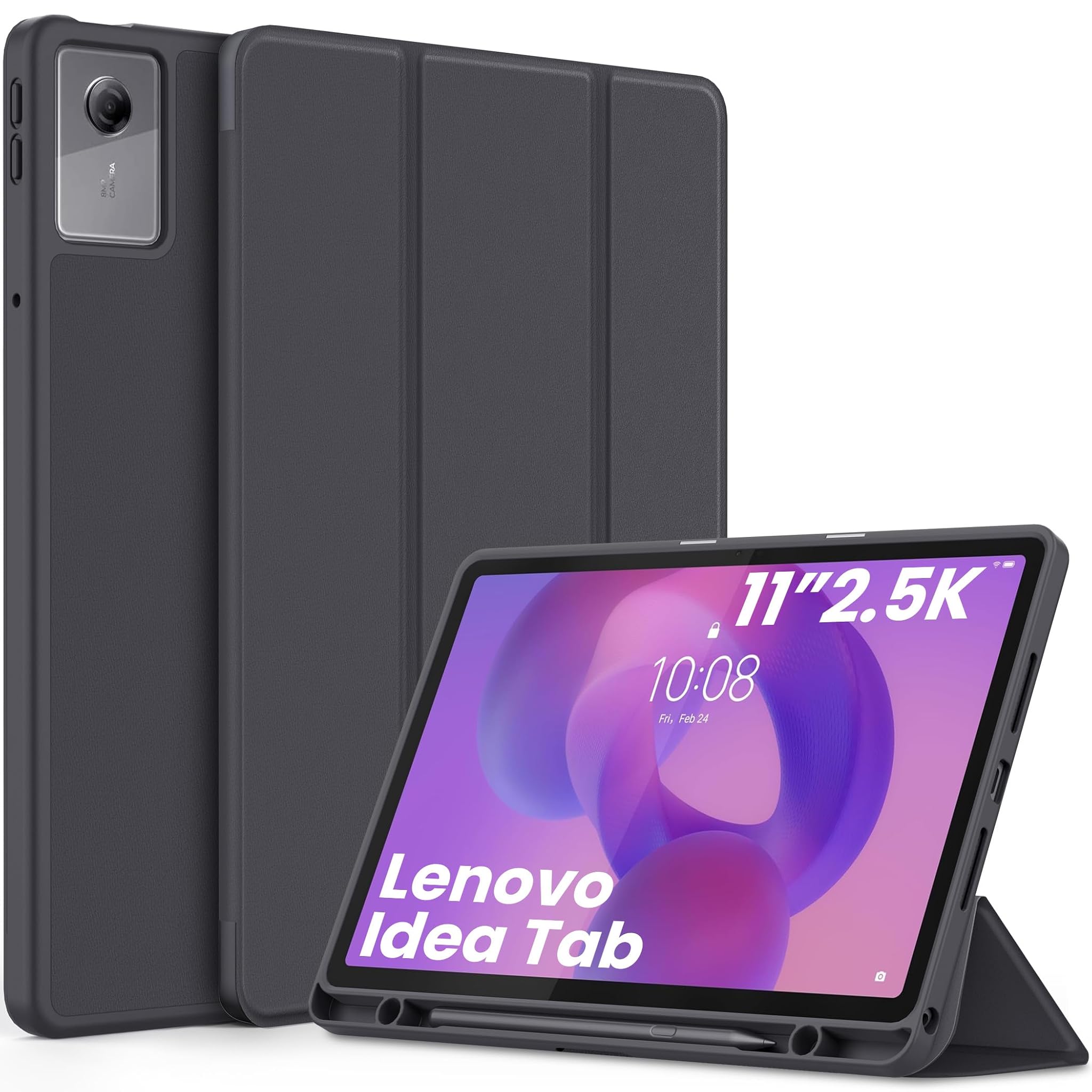 Easyacc Custodia per Lenovo Idea Tab 11" (2025), Grigio Scuro