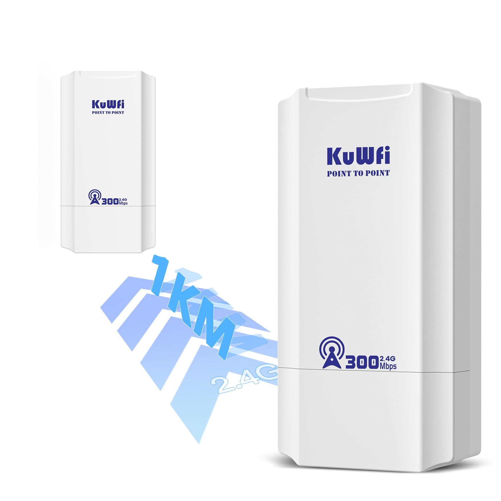 Kuwfi Access Point Esterno 2.4G 300Mbps 8dBi
