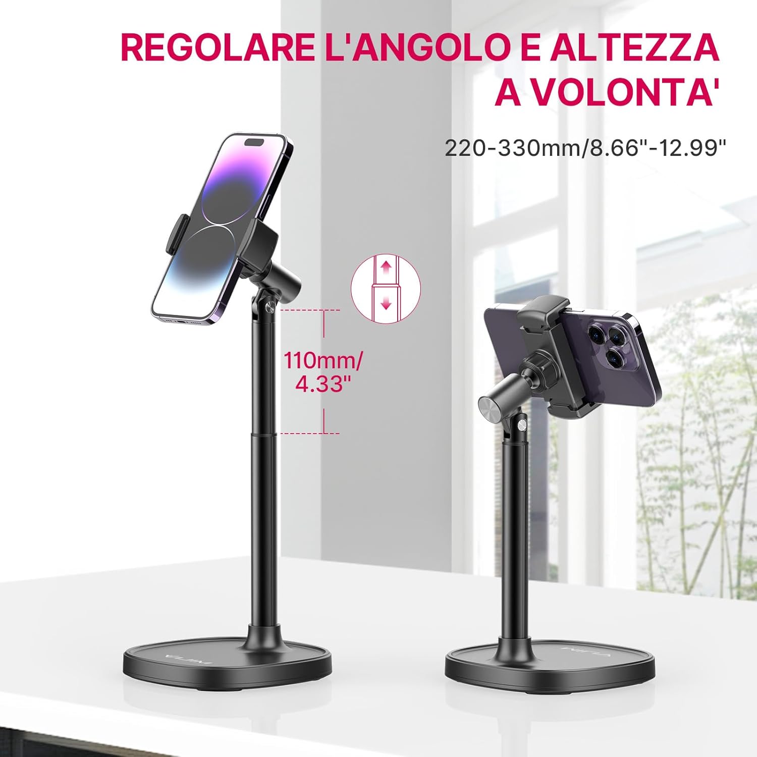 Ulanzi Supporto Telefono Scrivania Regolabile - immagine 2