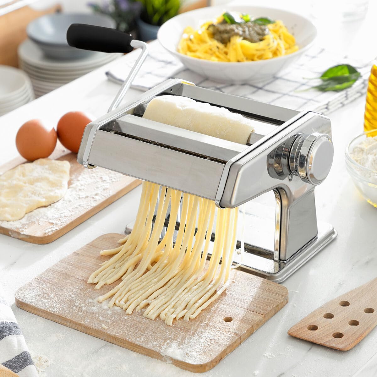 Innovagoods Macchina per Pasta Fresca Manuale 3 in 1, Grigio - immagine 3