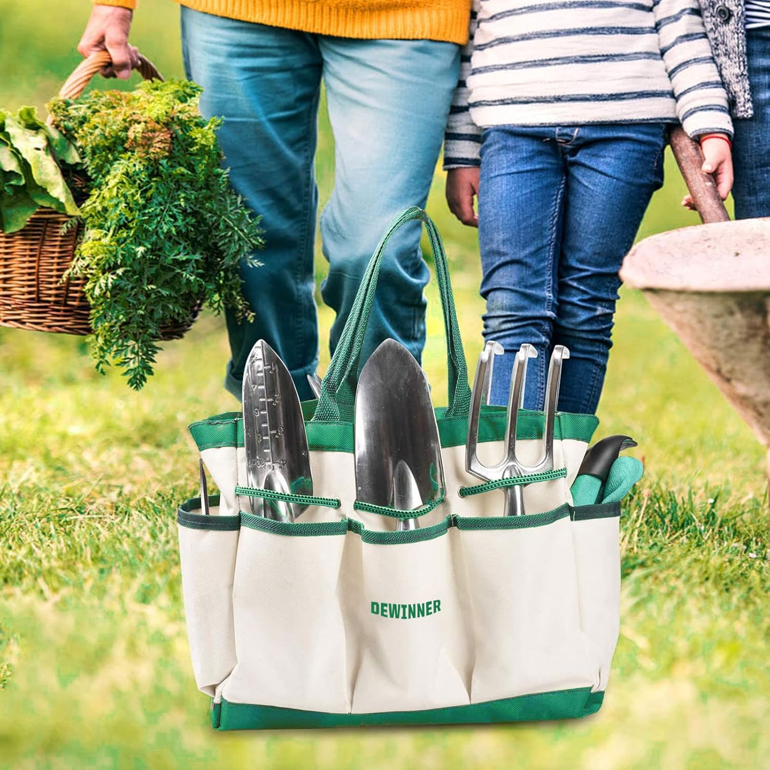 Dewinner Set Attrezzi da Giardino con Borsa - immagine 6