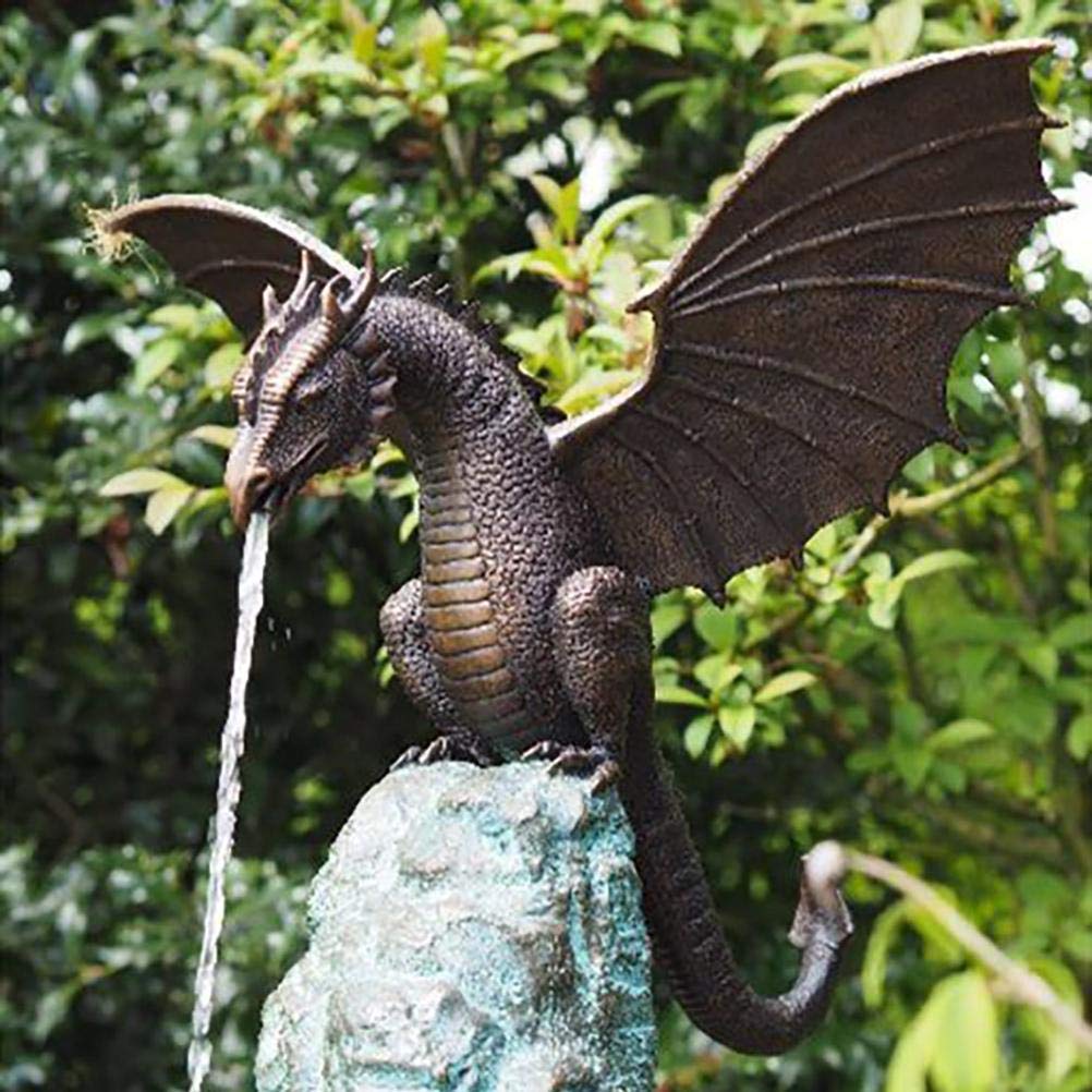 Drago a Spruzzo d'Acqua - Statua Fontana da Giardino