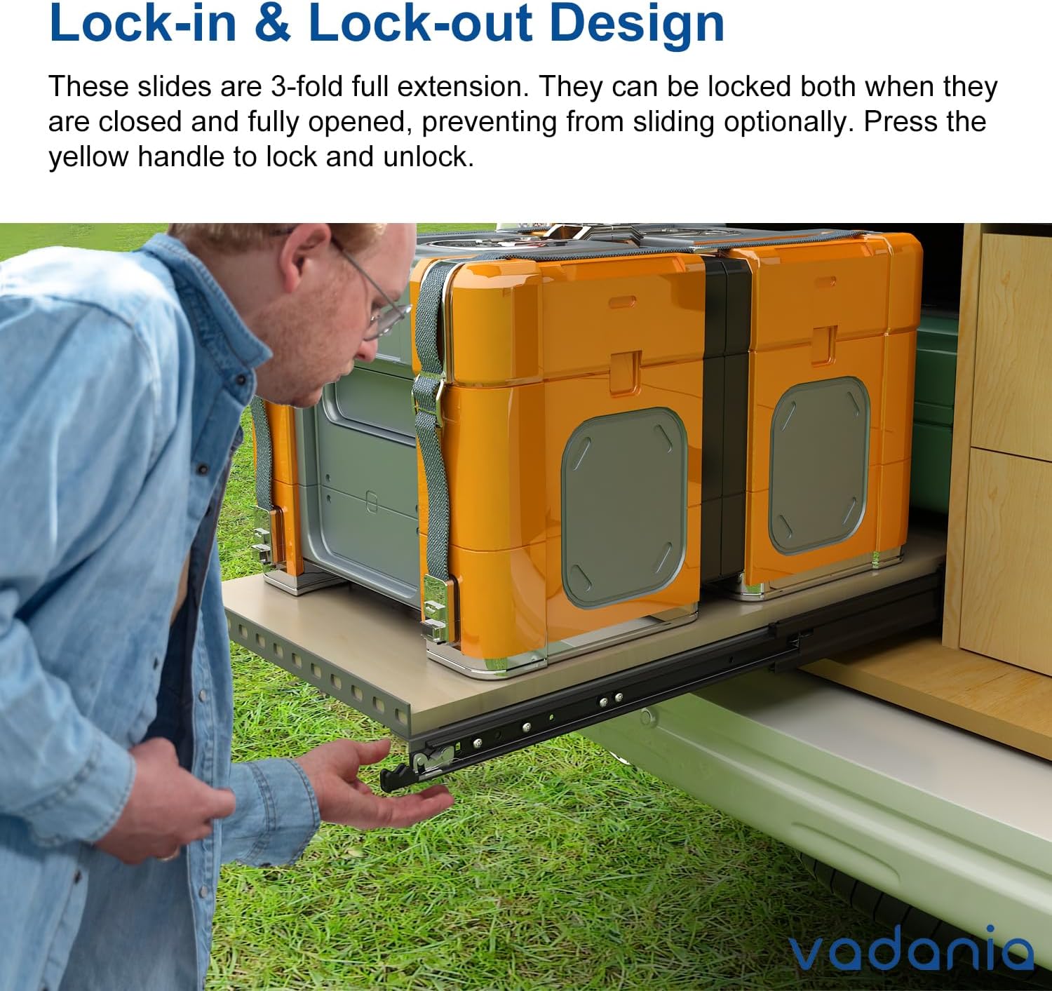 Vadania Guida per Cassetti Heavy Duty con Serratura 1500mm - immagine 4