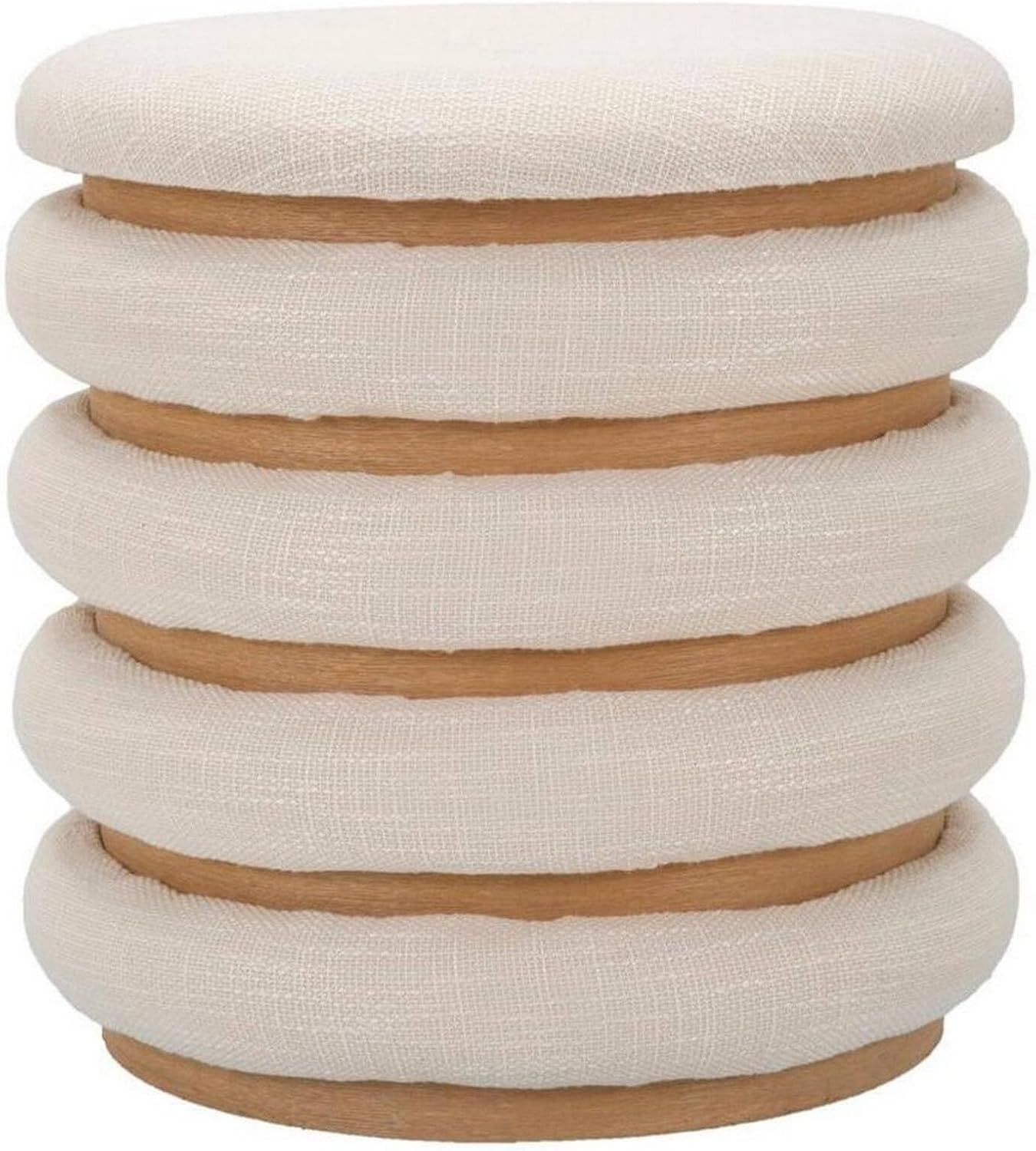 Dmora - Pouf Benna Multiuso 40x40 h42 cm, Bianco - immagine 3
