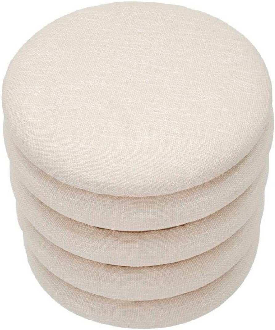 Dmora - Pouf Benna Multiuso 40x40 h42 cm, Bianco - immagine 4