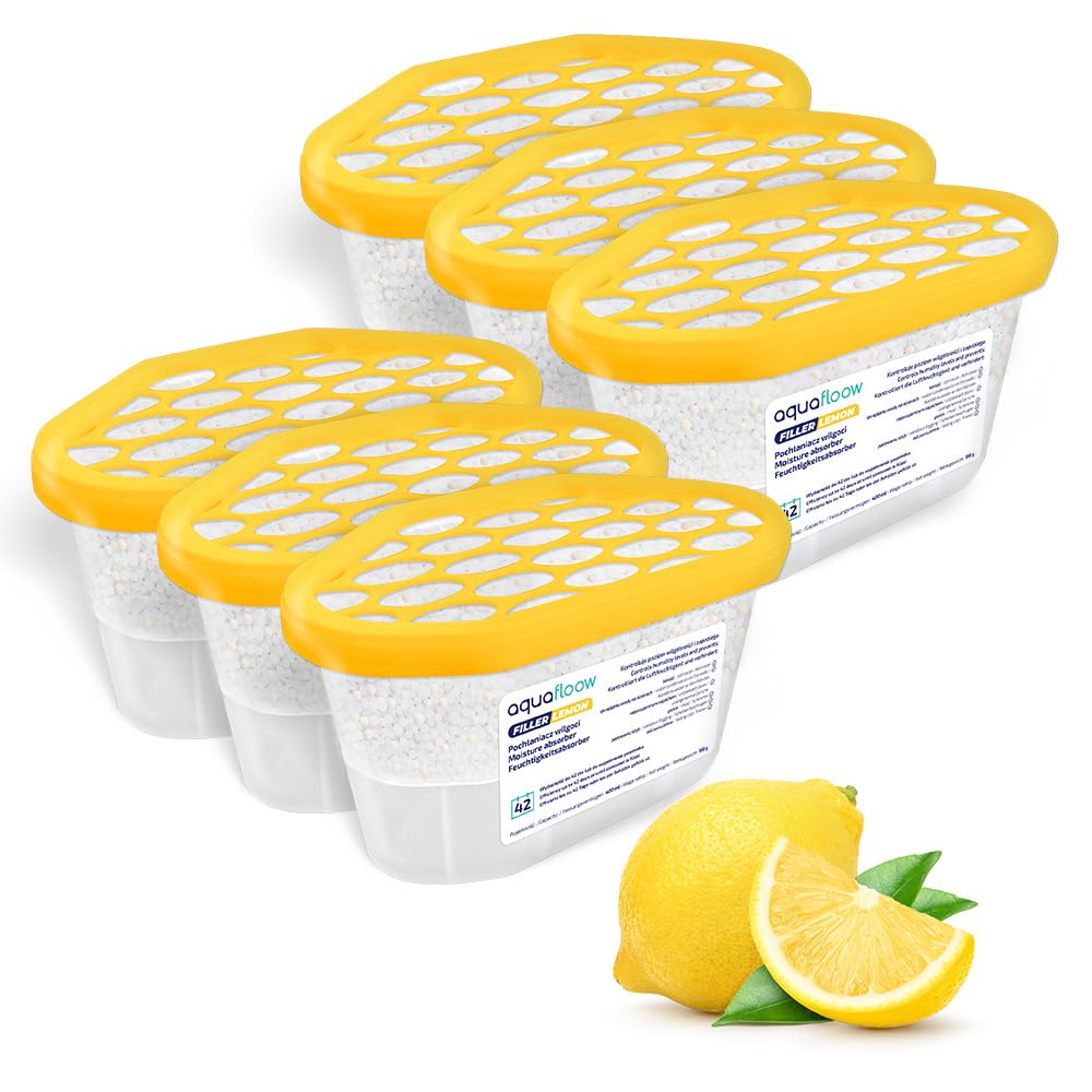 Aquafloow Assorbitore di Umidità 400ml - 6 Pezzi Lemon