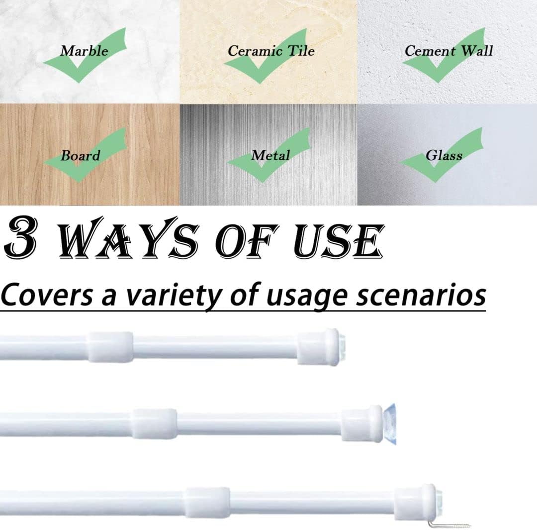 2 Aste per Tende a Pressione Estendibili 30-45CM - immagine 2