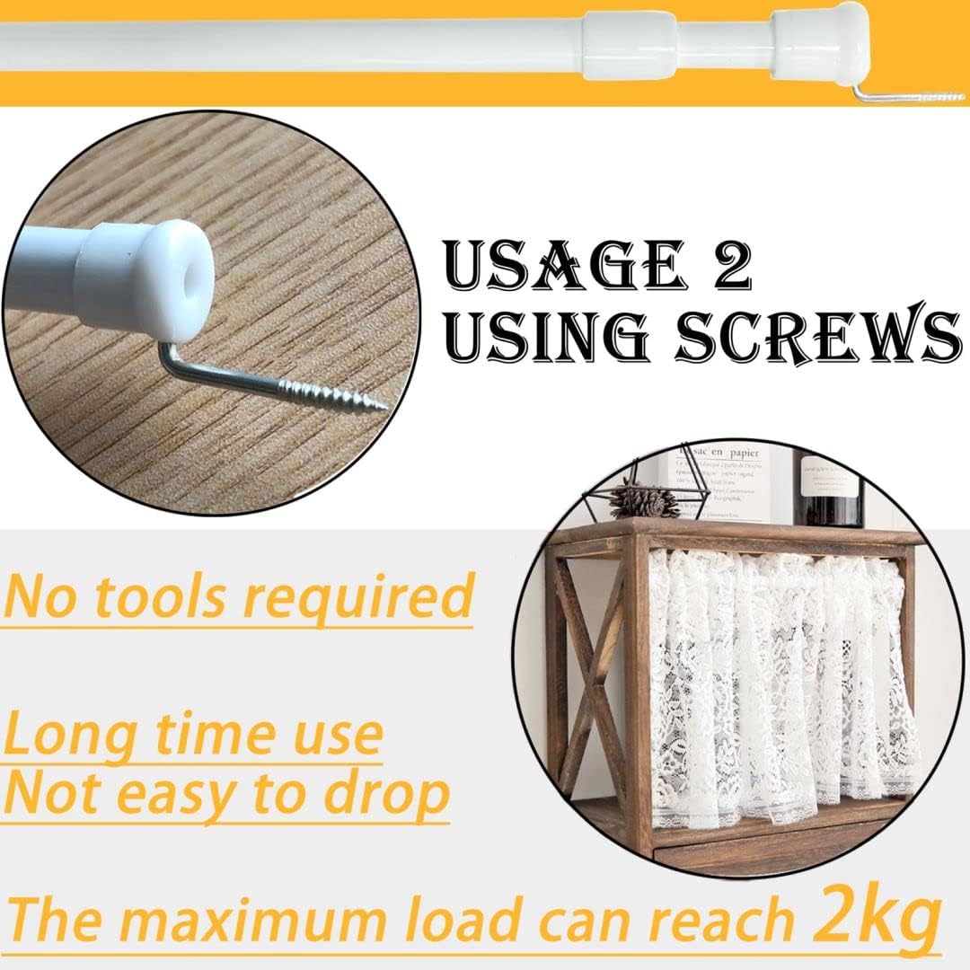 2 Aste per Tende a Pressione Estendibili 30-45CM - immagine 4