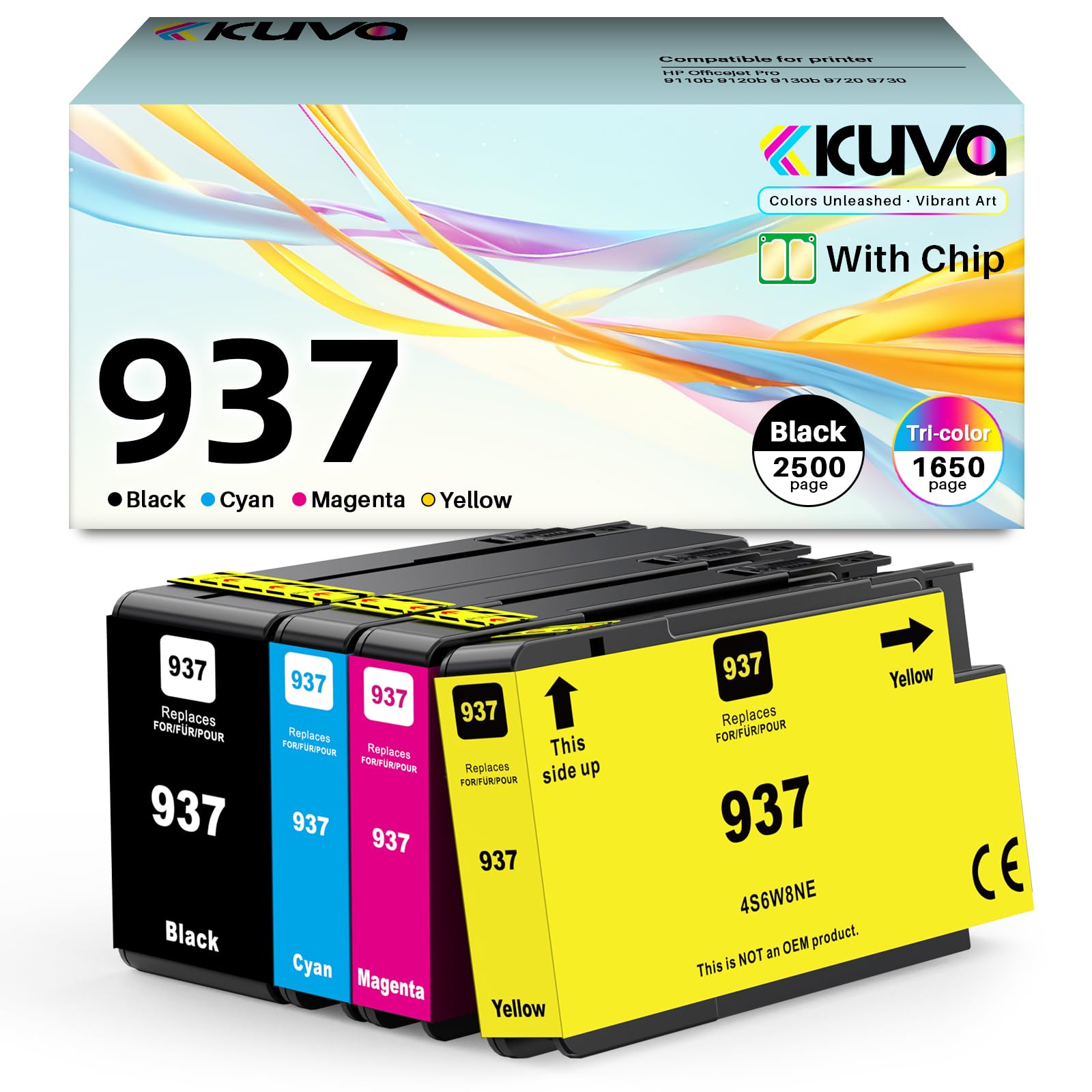 [Con Chip] Cartucce d'inchiostro Compatibili HP 937e/937XL