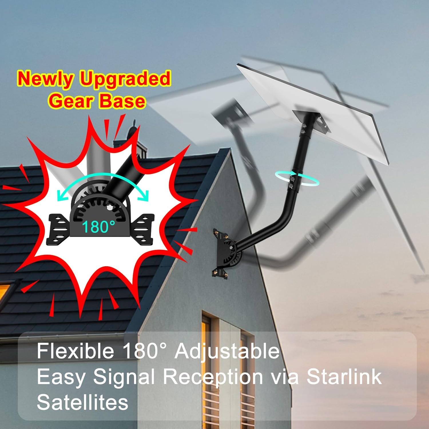 Mwin Starlink Gen 3 - Supporto Regolabile da Parete e Tetto - immagine 2