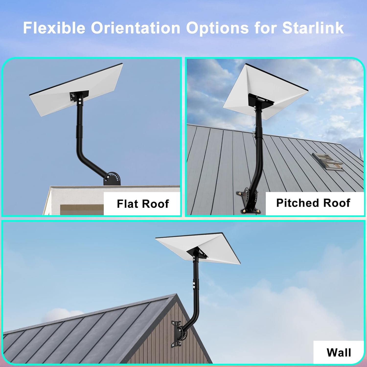 Mwin Starlink Gen 3 - Supporto Regolabile da Parete e Tetto - immagine 3