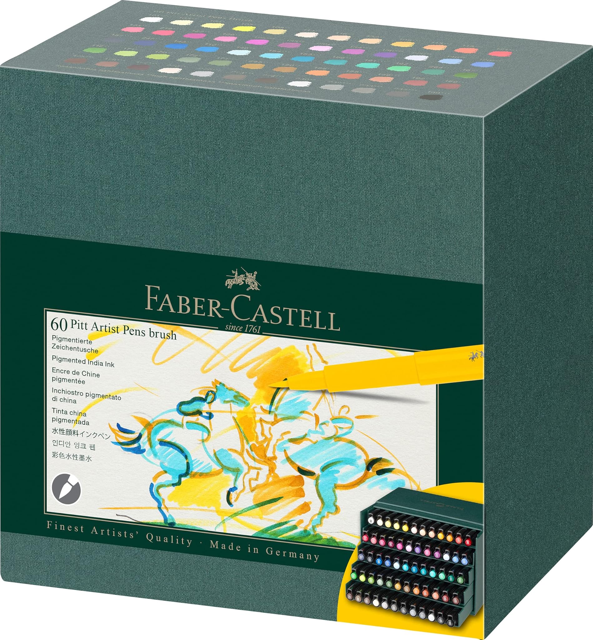 Faber-castell 167193 - Pennello Pitt Artist Pen, 60 pezzi