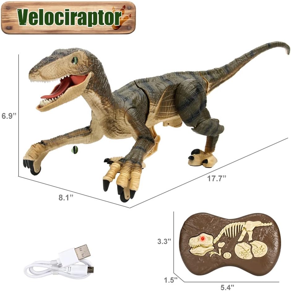 Mini Tudou Dinosauro Velociraptor Telecomandato 2.4Ghz - immagine 5