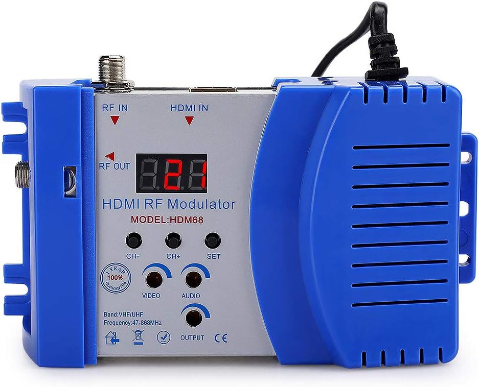 Modulatore HD, HDM68 Analogico HDMI RF VHF/UHF Frequenza Accessori per Computer Modulatore, 47-868 MHz - immagine 1