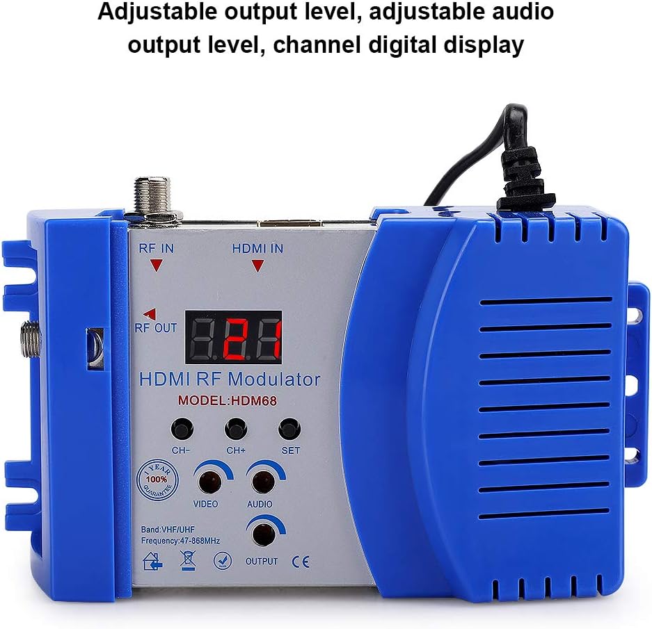 Modulatore HD, HDM68 Analogico HDMI RF VHF/UHF Frequenza Accessori per Computer Modulatore, 47-868 MHz - immagine 2